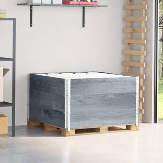 vidaXL Paretali per Pallet 3pz Grigi 100x100cm Legno Massello di Pino