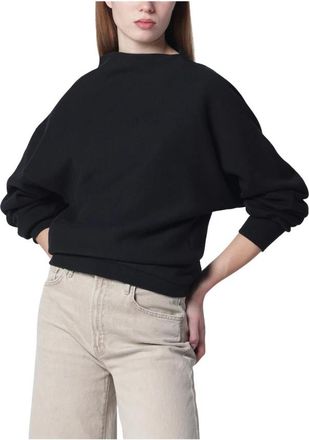 6397 Draped Sweatshirt - Dames - Sweatshirts - Zwart - S - Katoen - Hoodies & sweatvesten