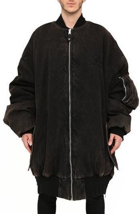 Purple x Alpha Giant Bomber Jacket in Black at Nordstrom Rack