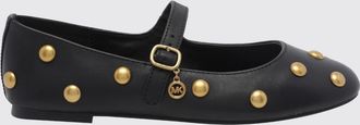 Michael Kors Ballerine Mary Jane Nellie Flex in pelle con borchie e logo MK