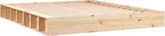 vidaXL Estructura De Cama De Madera Maciza 120x200 Cm Vidaxl
