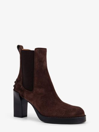 Tod's Womens Ankle Boots Suede Brown