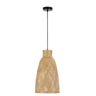 HOMN L&aacute;mpara de techode bamb&uacute;, diametro 31 cm