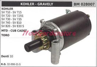 Kohler Motor De Arranque Kohler Tractor Cortac&eacute;sped Sv 710 715 720 028007