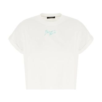 Balmain T-Shirts, female, White, Size: S Logo-print T-shirt