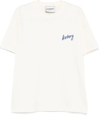 Iceberg T-shirt con logo ricamato - Bianco