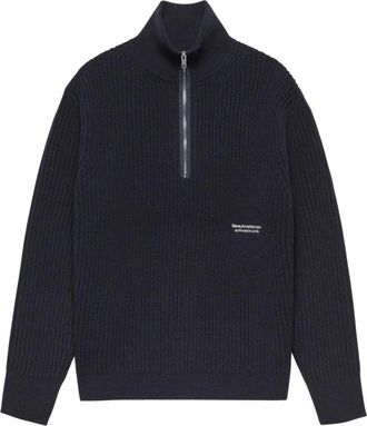New Amsterdam Surf Association Truien & Vesten, Heren, Blauw, L, Knitted Half Zip