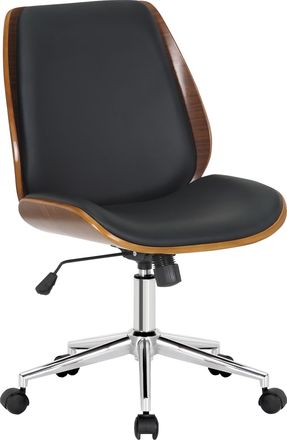 Clp Silla De Oficina Mitch Nogal/negro Cromado
