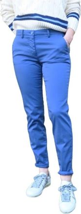 Mason's Slim-fit Chino Broek - Dames - Slim Fit Broeken - Blauw - XS - Katoen - Broeken
