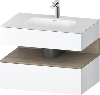Duravit Qatego Lavabo Encastrado Con Base De Lavabo Consola, - Duravit