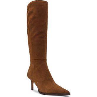 Steve Madden Lingo Pointed Toe Knee High Boot in Chestnut Suede at Nordstrom Rack, Size 9.5