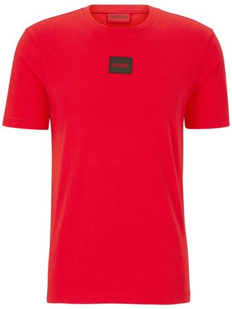 HUGO BOSS logo-appliqué cotton T-shirt - Red
