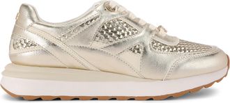 Kurt Geiger Womens Lyric Weave Sneakers - Gold - Size UK 4