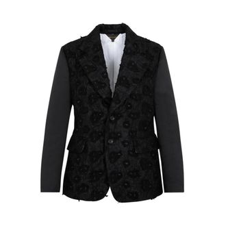 Comme Des Gar&ccedil;ons Jassen, Dames, Zwart, S, Geborduurd Enkelrijig Blazer