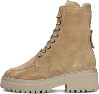 Nubikk Kameel Bont Veterschoenen - Dames - Veterlaarzen - Bruin - 42 EU - Schoenen
