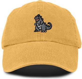 Dalix Giant Lizard Embroidered Dad Hat in Washed Gold at Nordstrom