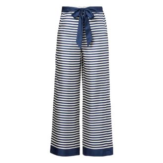 Max Mara Wide Trousers, female, Blue, Size: XS Nine Wide Trousers