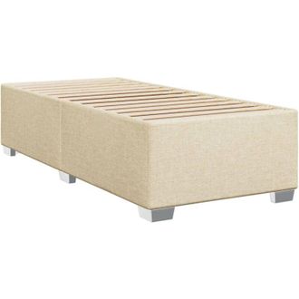vidaXL Estructura De Cama Sin Colch&oacute;n Tela Crema 90x200 Cm Vidaxl