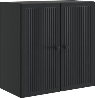 vidaXL Armario De Pared Negro 59 X 31 X 60 Cm Madera De Ingenier&iacute;a Vidaxl
