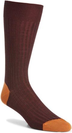 Pantherella Stratford Merino Wool Blend Dress Socks in Maroon at Nordstrom, Size Medium