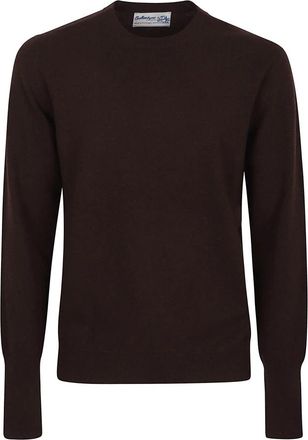 Ballantyne Trui met ronde hals - Heren - Cashmere truien - Bruin - 2XL - Kasjmier - Truien & Vesten