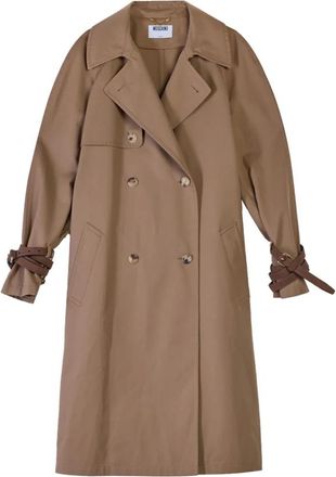 Moschino Impermeabile Tie Me - Dames - Trenchcoats - Bruin - M - Katoen - Jassen