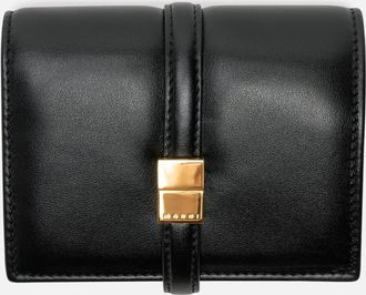 Marni Prisma Billfold Leather Wallet - Black