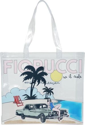 Fiorucci Strand tote tas met voorgrafiek - Dames - Shoppers - Grijs - ONE Size - Tassen