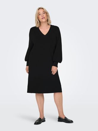 Only Carmakoma CARKATIA LS V-NECK DRESS KNT NOOS