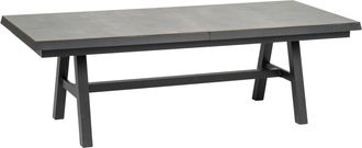 LLR Collection Hochwertiger, ausziehbarer Gartentisch Denver Steinoptik, 102 x 243-303 cm