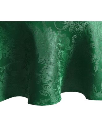 Elrene Poinsettia Elegance Jacquard Holiday Tablecloth -Round