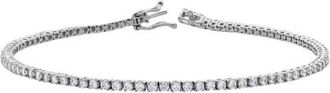 LuvMyJewelry Orelia 2 Ct 14K Gold Diamond Tennis Bracelet in 14K White Gold at Nordstrom, Size 7