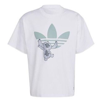 adidas originals x Disney Crossover Cartoon Pattern Printing Short Sleeve Couple Style White HT3950