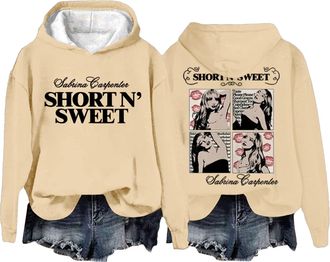 Generic Sabrinas Carpenter Hoodie for Men and Women Trendy Outfit Pop Singer Fans Sweatshirt Letter Printed Long Sleeve Pullover Tops Streetwear Harajuku Jump