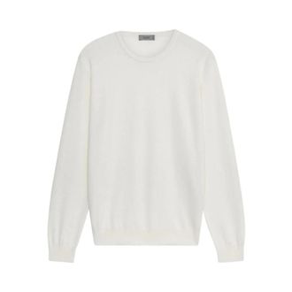 Ferrante Trui met ronde hals - Heren - Truien - Wit - Maat: M Wol