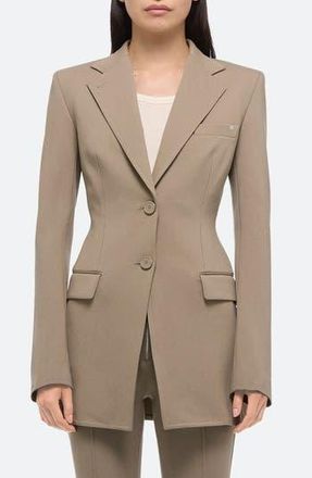 Helmut Lang Roma Zip Sleeve Single Breasted Ponte Knit Blazer in Taupe at Nordstrom Rack, Size 0