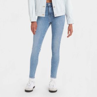 Levi's Womens Levis 720 High Rise Super Skinny Jeans in Denim - Blue Cotton - Size 29W/32L