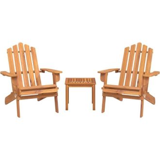 vidaXL 3 Piece Adirondack Garden Lounge Set Solid Wood Acacia vidaXL