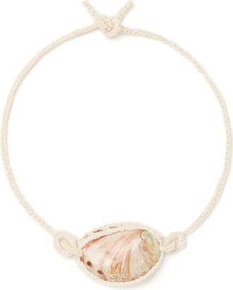 Alanui Mermaid Inside halsketting met schelpen - Beige