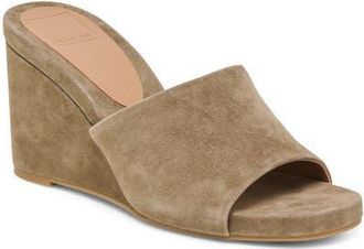 Dolce Vita Holta Wedge Sandal in Olive Suede at Nordstrom, Size 8.5