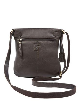 Celtic & Co. LEATHER CROSS BODY BAG in Chocolate at Nordstrom