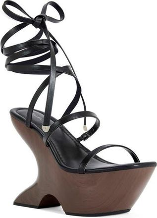 Azalea Wang Onni Platform Sandal in Black at Nordstrom, Size 6.5