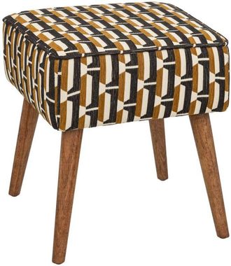 Atmosphera Taburete Auxiliar Chiara Negro, Amarillo Mostaza Y Blanco Atmosphera Cr&eacute;ateur DInt&eacute;rieur