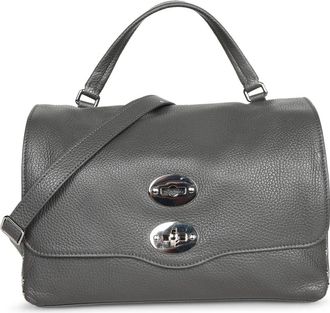 Zanellato Tassen, Dames, Grijs, ONE Size, Leer, Gehamerd leer. Handvat aan de bovenkant