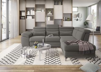 Sit&more Ecksofa &raquo;Cabrio L-Form, B: 274 cm, mit Sitztiefen-, Arm- & Kopfteilverstellung&laquo; 3 Nierenkissen, Federkern, optional Bettfunktion und Stauraum
