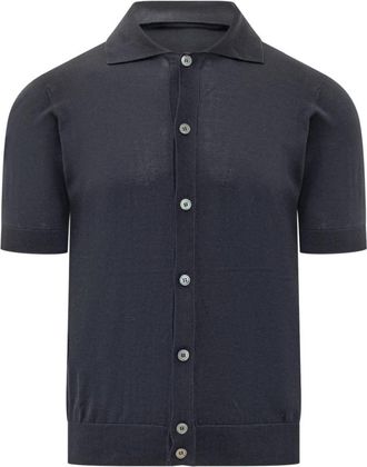 FILIPPO DE LAURENTIIS Camicia MC - Heren - Vesten - Grijs - XL - Katoen - Truien & Vesten