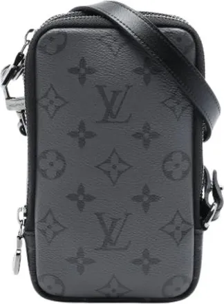 Louis Vuitton Vintage, unisex, Zwart, ONE Size, Pre-owned Double Phone Pouch