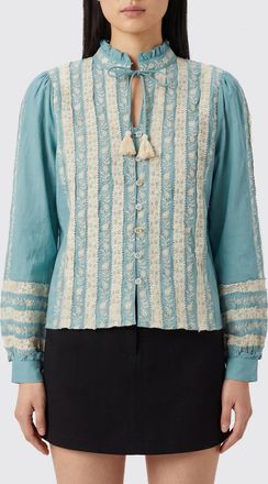 Sea NY Camicia Kirsten in cotone a stampa floreale con collo alto