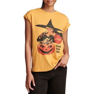 Lucky Brand Coca Cola Good Taste Treat Graphic T-Shirt in Honey Yellow at Nordstrom, Size Small
