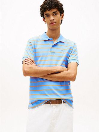 Tommy Hilfiger Tommy Flag Regular Fit Stripe Polo Shirt